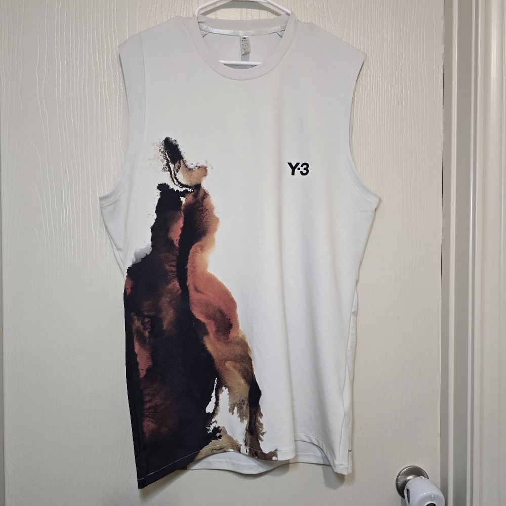 New Adidas Y-3 Tennis Pro FreeLift Tee Training Tank Top Men's Size Large JN3000